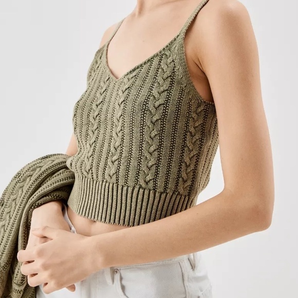 American Eagle Cable Knit Cami - Size Small - Picture 1 of 6